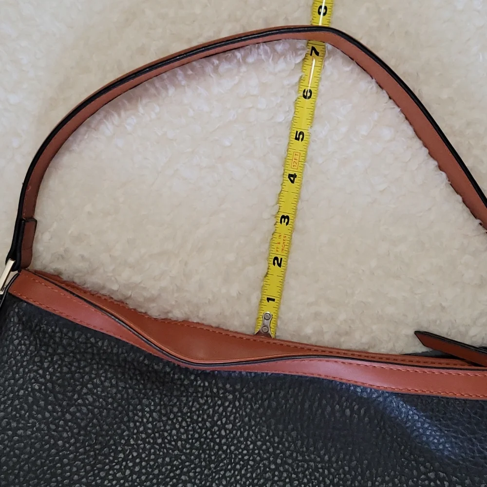 NEW Shoulder Bag Jones New York Signature Color Block Pebbled Faux Leather 2Tone